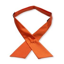 Concitor Women's or Men's Crossover Neck Tie Solid Color Continental Tie (Burnt Orange)