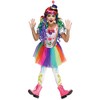 Fun World Kids Crazy Color Clown Costume (Large)