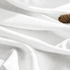Melodieux White Linenlook Curtains Eyelet for Bedroom Living Room, 66
