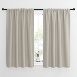 Nicetown Paneles de cortinas opacas con aislamiento térmico, sólidas, de fácil cuidado, para oscurecer sala de estar, habitación de niña (color...    
