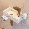 DeerValley DV-1V081RA Wall Mount Sink, Mini Rectangle Bathroom Sink, Small