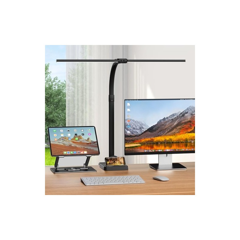 APMIEK LED Desk Lamp with Base - Bright Dimmable Computer