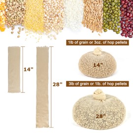 Muslin Bags Hops Grain Spice Muslin Steeping Bag - 15 Pack Steeping Bags for Dry Hopping Grain Fruit Mead for Home Brewing 14”
