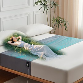 Nayoroom Grounding Mat for Bed with Grounding Core, 90% Organic Cotton+10% Pure Silver Fiber, for All Mattress Sizes, (Gray, Size: 105.5 * 23.5 inch)