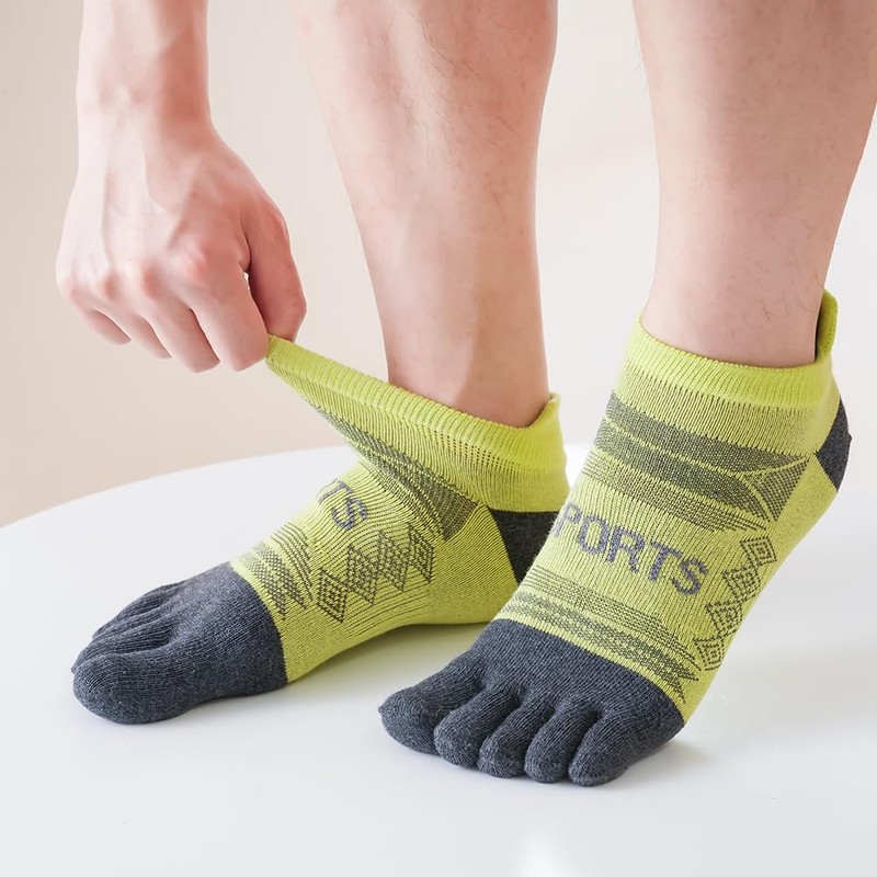 Vraquir Men's Socks, Five Toes, Ankle Socks, Sweat Absorbent, Quick