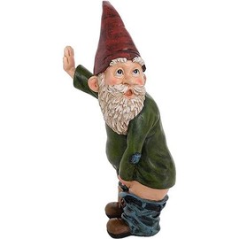 Runsmooth 15cm Garden Gnome Ornament, Funny Peeing Gnome Naughty Garden Gnome for Lawn Ornaments, Indoor or Outdoor Decorations