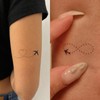 UBICA Semi Permanent Tattoo, 2 Sheets feather Tattoos(Airplane heart),Lasts 7-15