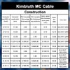 6/3 Metal Clad (MC) Cable with Ground 5ft, 6 Gauge
