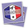 Chamonix 2 x 7.5cm Square Vinyl Sticker Decal Laptop Tablet