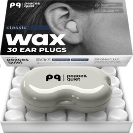 PQ Tapones de Cera para Dormir - 30 Tapones de Cera de Silicona para Dormir y Nadar para los Oídos para Cancelación de Ruido & Protección para los oíd
