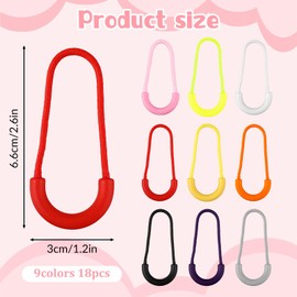 18Pcs Paracord Zipper Pull,Zipper Pull Replacement,Backpack Zippers Pulls Nylon Cord Zippers Extension Tag U Shape Pulls Tab Replacement Fasteners for Clothes Luggage Jackets Handbag Tents 9 Colors