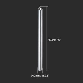 sourcing map Diamond Dresser Single Tapered Point Grinding Wheel Round Pen Dressing Tool 15/32" x 6", Silver Tone