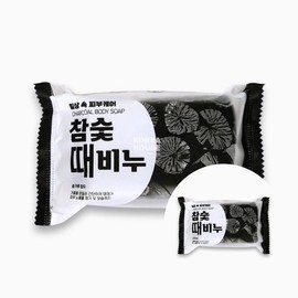 Charcoal exfoliating soap cleansing, exfoliation, skin / 참숯 때비누 세정 때제거 피부