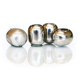 SPARQ Wine Pearls -Set of 4 Hand Polished Stainless Steel Metal Chillers by SPARQ Home