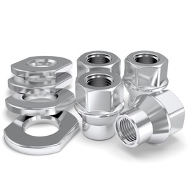 White Knight 7806-14 Chrome M12 x 1.25 Open End ET Bulge Lug Nut, 4 Pack