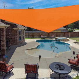 Windscreen4less 18' x 28' x 33.3' Sun Shade Sail Right Triangle Outdoor Canopy Cover UV Block for Backyard Porch Pergola Deck Garden Patio (Orange)
