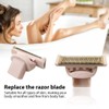 2Pcs Two-Way Dry Razor Replacement Head with Rose Gold Plated