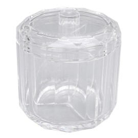 Cotton Swab Holder with Lid Clear Dust Proof Waterproof 3 Separate Compartments Cotton Balls Storage Box