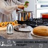 Bugucat Cucina Timer, Egg-shaped Egg Timer, Stainless Steel Kitchen Timer,