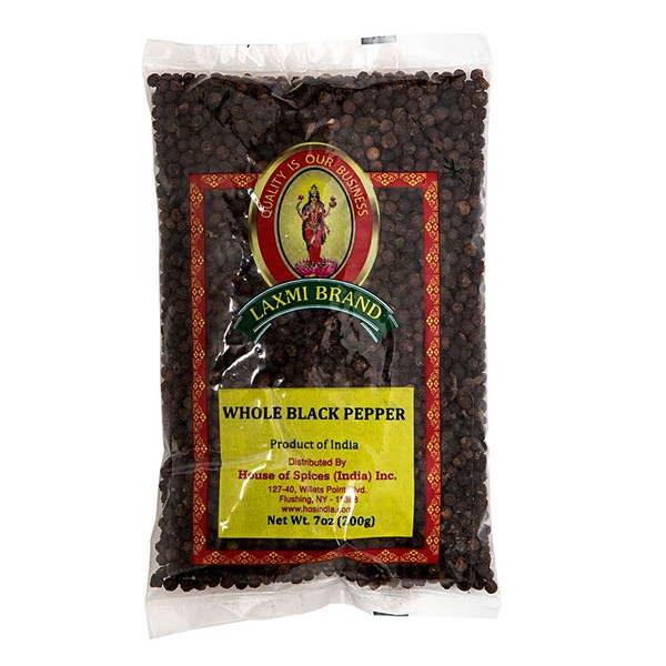 Laxmi Premium Whole Black Peppercorns (Tellicherry) - 7 oz