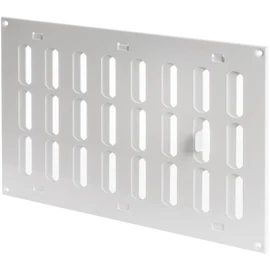 Repa Market 12" x 8" Inch (Outer Dimensions) White Adjustable Air Wall Vent Cover - Indoor Outdoor Metal Grille Heating Cooling Ventilation for Home Garage Shed Open and Close Register (300 x 200 mm)