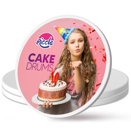 RICCLE Cake Boards - 10 Inch Cake Drum - Smooth-Edged Cake Drum - Sturdy Cake Boards 10 Inch Round - Bend Resistant Multi-Layered Cake Base for Minimalist Displays (10 Inch - Pack of 3)