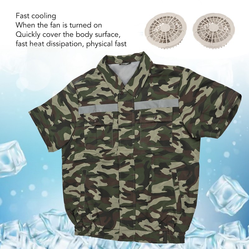 Cooling Fan Jacket with 2 Fan 3 Levels Adjustable Fast