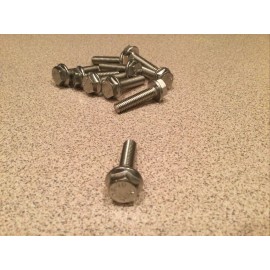 Unbranded (10) M6 X 1.00 X 25 Stainless Steel DIN 6921 A2 Hex Flange Bolts M6x25mm Flange