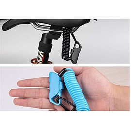 CATAZER Mini Bike Lock Anti-Theft Bicycle Spring Combination Cable Lock Travel Luggage Locks Helmet Lock 4 * 1200mm (Red)