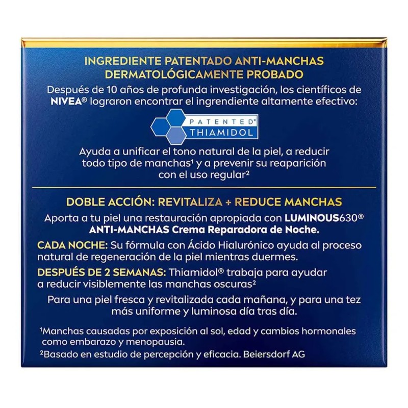 Crema Facial Noche Nivea Luminous Con Ácido Hialurónico 50ml