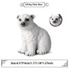 FLORMOON Animal Figures - 3 Realistic Polar Bear Action Model