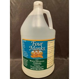 Four Monks White Wine Vinegar SF Distilled Food Household Cleaner 1 Gallon Jug