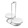 QWORK Standing Spoon Rest, Ceramic Cutlery Stand Upright Spoon Rack