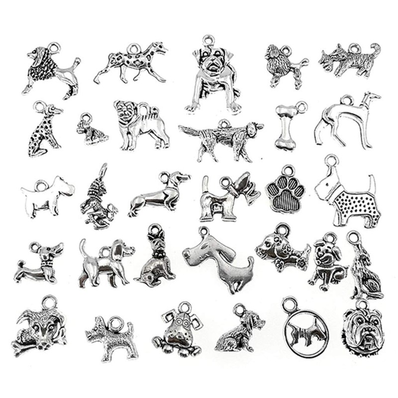 Kinteshun Assorted Dogs Pet Charm Pendant for DIY Jewelry Making
