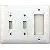 Mulberry Princess Style White Three Gang Combination Switch Plate -