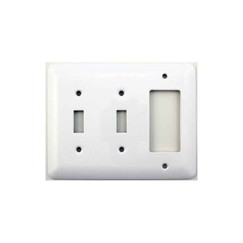 Mulberry Princess Style White Three Gang Combination Switch Plate -