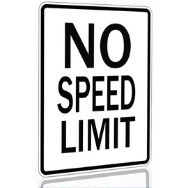 No Speed Limit Sign Funny Metal Signs Garage Decor For Men Vintage Street Signs For Bedroom Man Cave Decor 8x12 Inch