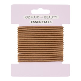 Oz Essentials Thin Hair Elastic 18 Pack - Light Brown
