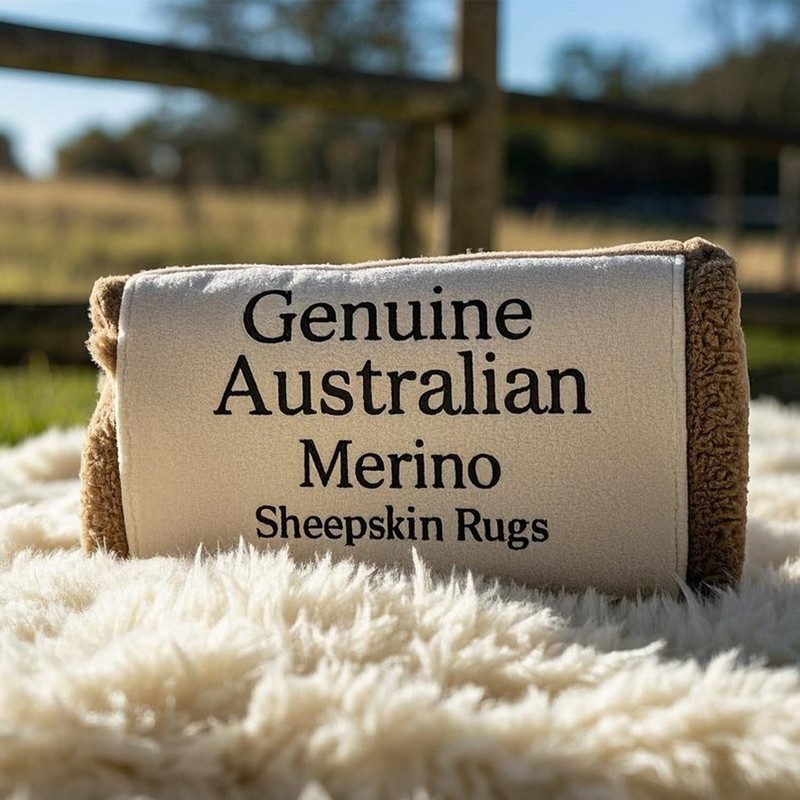 Kopal Round Sheepskin Rug, Real Sheep Skin Fur Rug, Lambskin