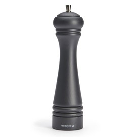 de Buyer JAVA Pepper Mill, Matte Black - 10” - Stainless Steel & Beechwood - Includes Knob to Adjust Grind Size - Corrosion Resistant - Made in France