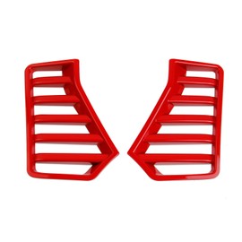 Fewshaw Front Bumper Side Headlight Grille Cover Air Vent Trim Accessories fit for 2024 Toyota Tacoma (Red)