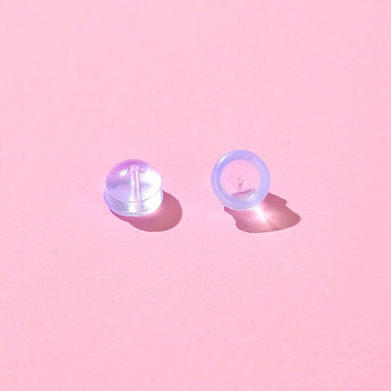 Rubber Earring Backs Soft Clear Earring Backings for Studs Hypoallergenic