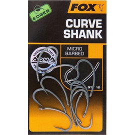 Fox Edges Armapoint Curve Shank Hooks - 10 Karpfenhaken, Angelhaken zum Karpfenangeln, Haken für Karpfen, Boiliehaken, Größe:4