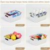 Small Plastic Storage Basket with Handles, Durable Organizer Bin, Open-Top