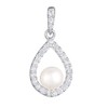 Women's Pearl Pendant with Zirconia Made of 925 Sterling Silver