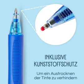 RAYLU PAPER Erasable Ballpoint Pen Retractable Gel Ink Blue Red Black 1mm Tip and 0.7mm Line Width (3 Colors + Spare Parts)