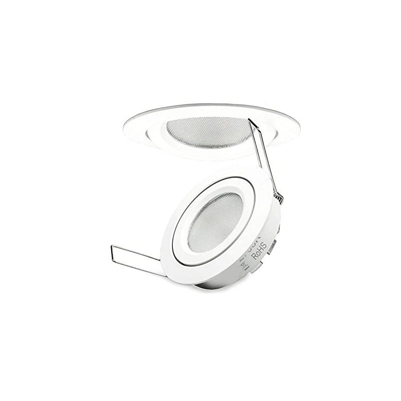 Isoled Warm White Round LED Recessed Downlight, White, 8 W,