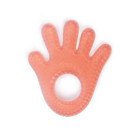 Teething Ring Hand T1204 Red Cooling Teething Ring Teething Aid Relieves and Massages