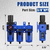 NEWPO 3/8'' NPT Compressed Air Filter Regulator Lubricator Combo Water/Oil
