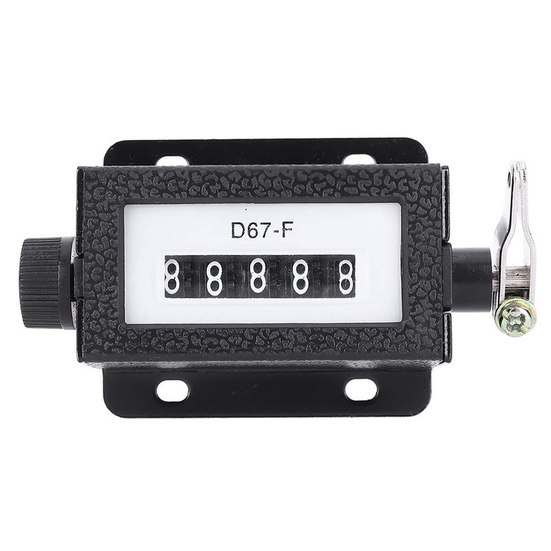 0-99999 5 Digit Mechanical Counter Rotary Knob Resettable Manual Hand